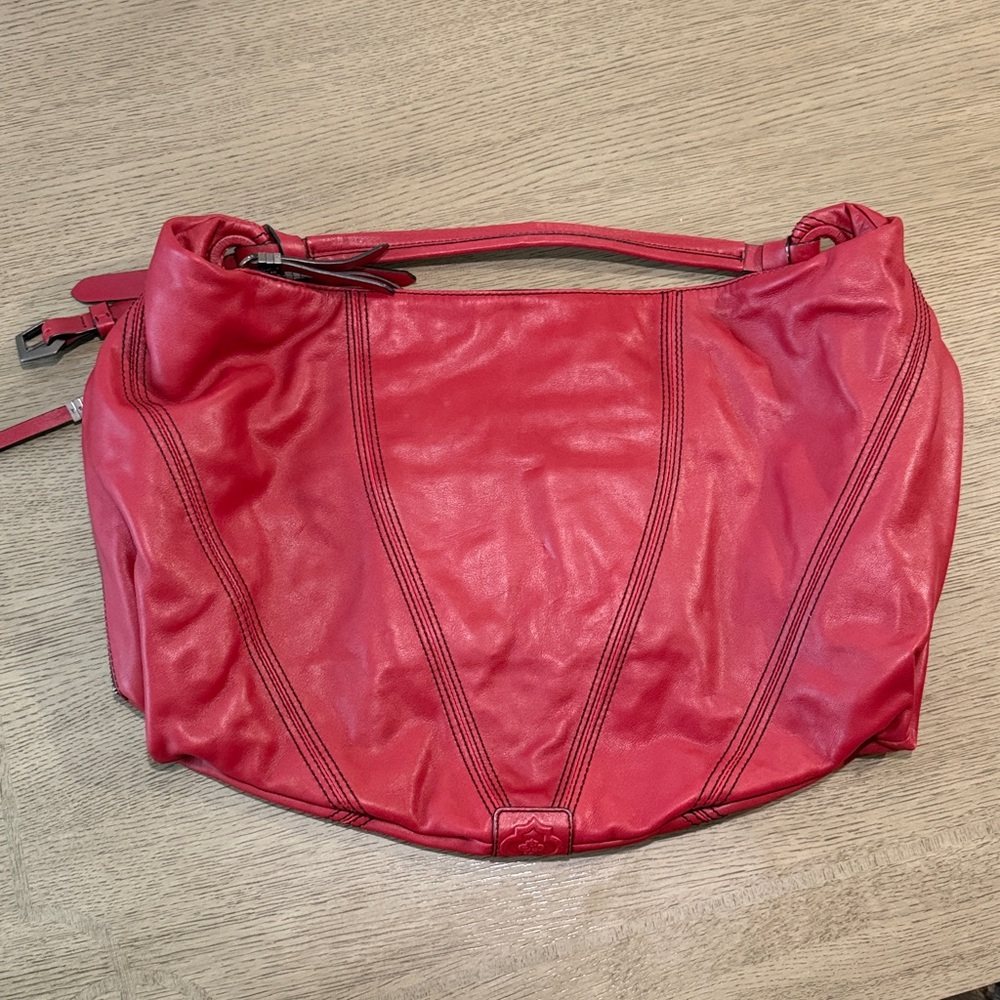 orYANY Women's Red Slouchy Hobo Handbag Leather Purse Large Lined Boho City